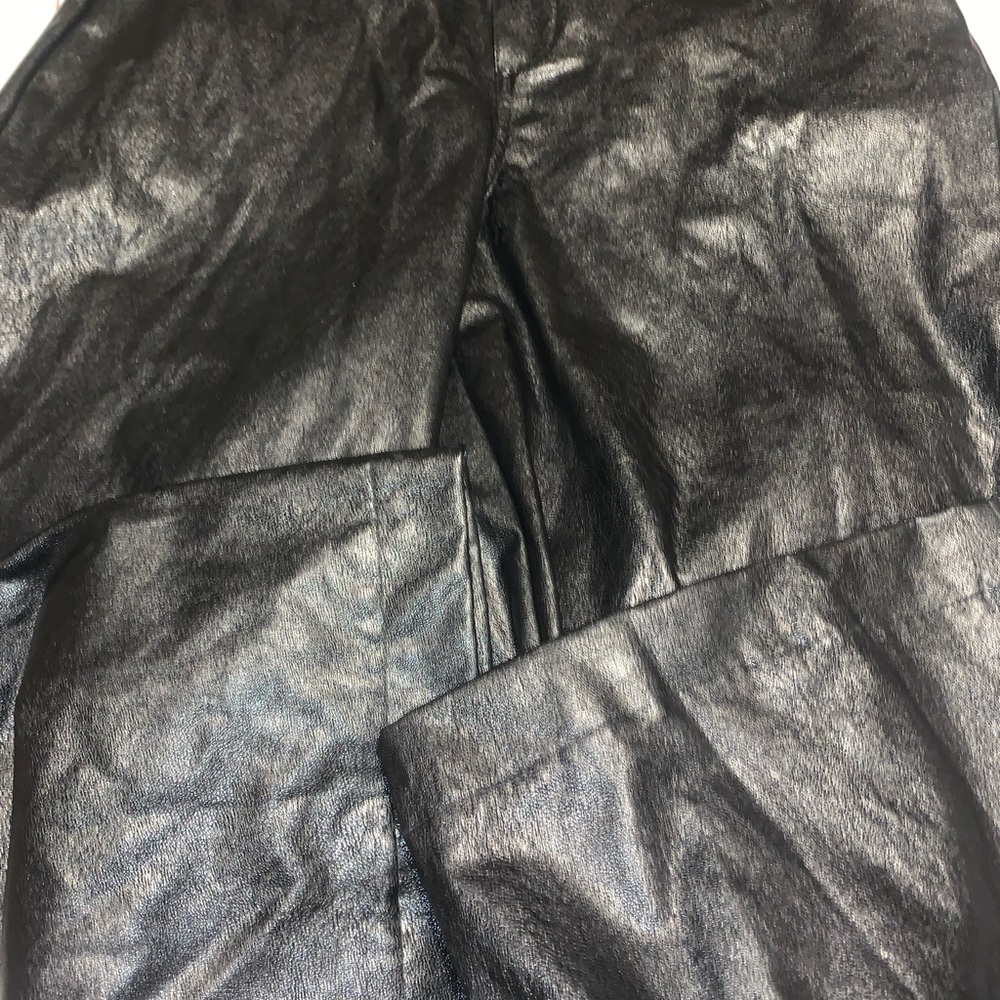 Revolve Paige Annessa black pleather jumpsuit 8 - Picture 6 of 7